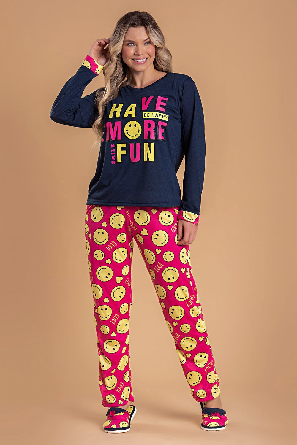 Pijama Menina Tebbis Tie Dye - Conjunto 2 Peças Manga Comprida Rosa
