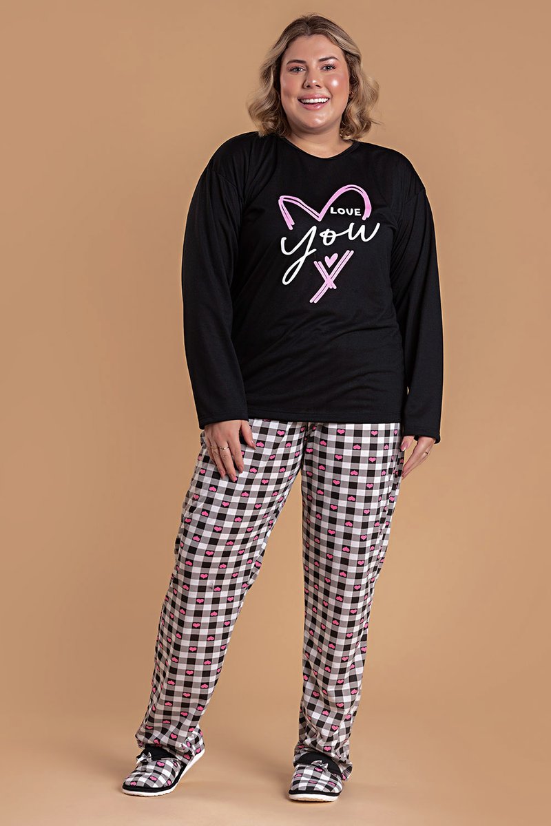pijama feminino plus size love coracao jc11 44 1