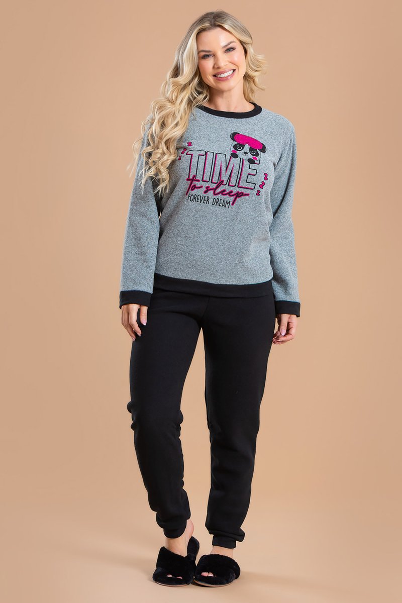 pijama feminino soft time to sleep forever dream coracoes gui782 14 1
