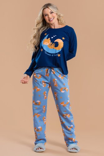 pijama feminino raposa dormindo ca002 1
