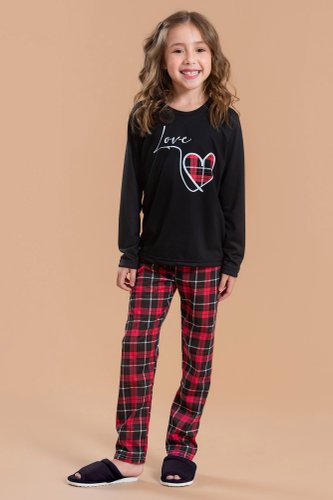 pijama infantil feminino love coracao ca010 1