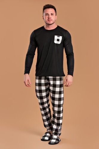 pijama masculino bolso xadrez 9745 1