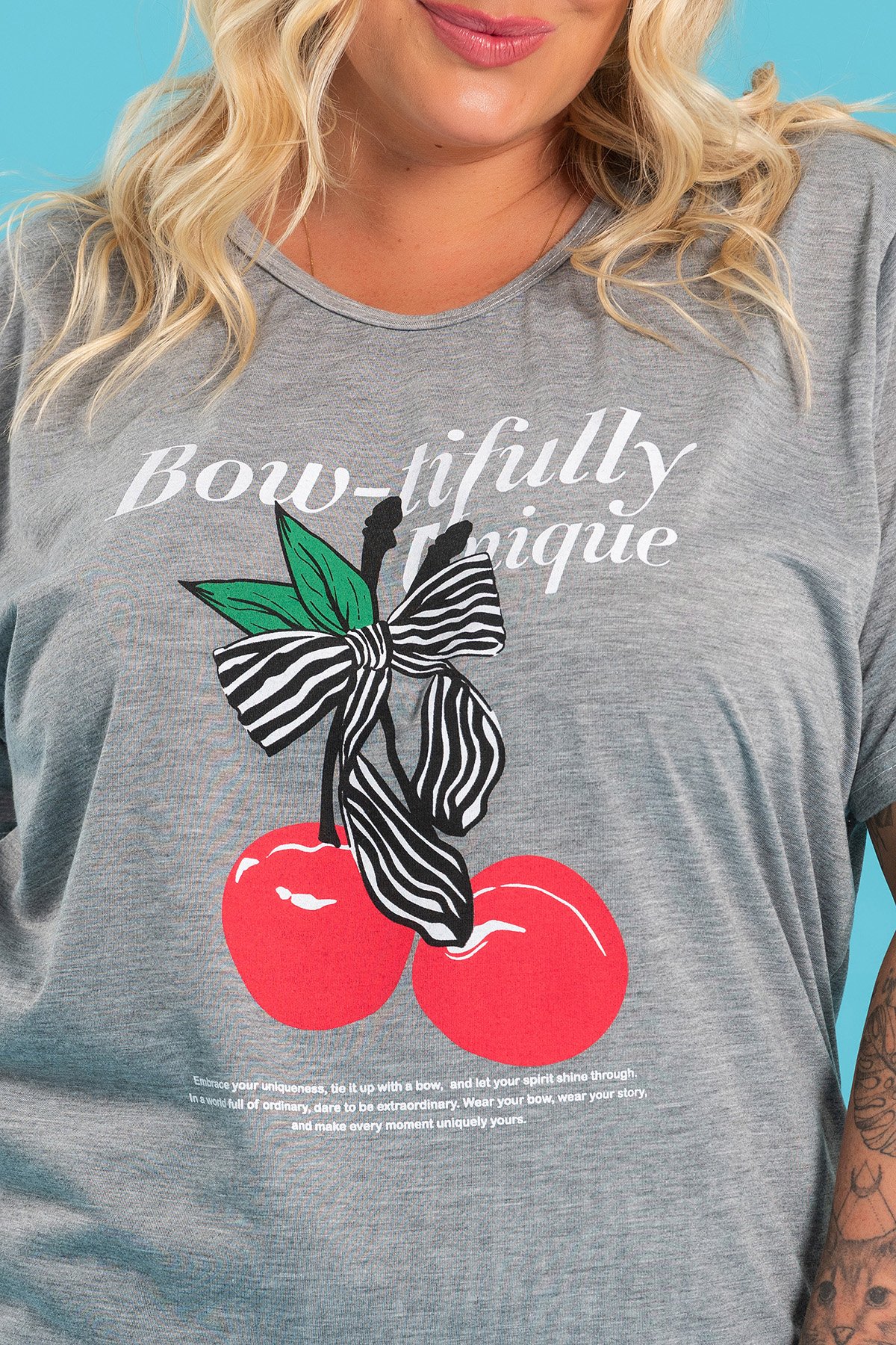 Pijama Feminino Plus Size Laço Com Cereja